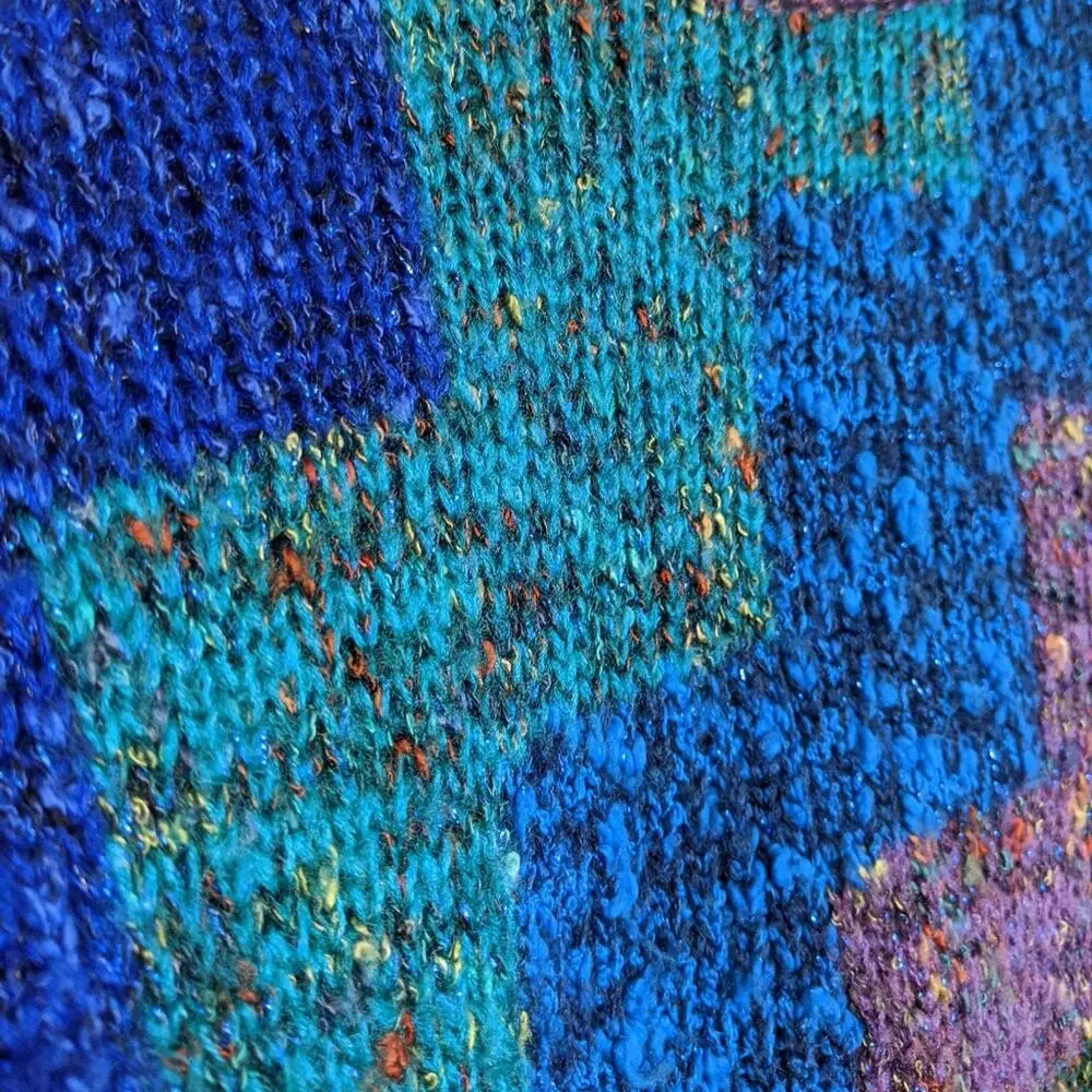 Vtg Sweater Art Abstract Vintage Crewneck Colorful Colorblock - Picture 6 of 6